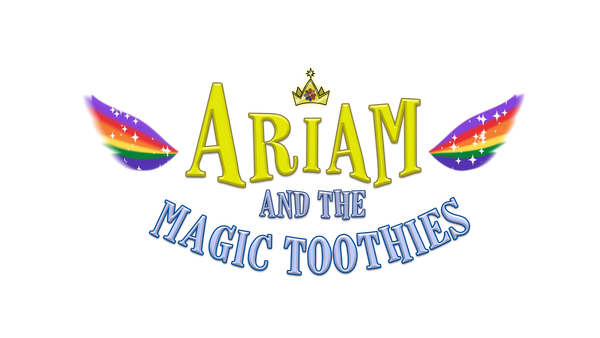 Official logo of Ariam and the Magic Toothies, showcasing the iconic Tooth Fairy Princess with radiant, vibrant rainbow wings, embodying the essence of magic, wonder, and healthy smiles, representing the premier children's oral health brand, promoting kids' dental care, tooth fairy tales, and sparkling smiles, copyright all rights reserved, exclusive intellectual property.